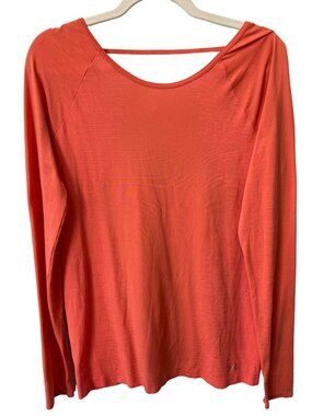 Under Armour Tshirt Size Medium Scoop Back Top Orange Performance Exercise Gym